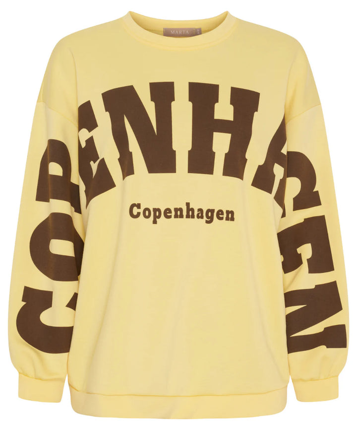 Marta - Hibiscus Sweatshirt - Yellow/Brown