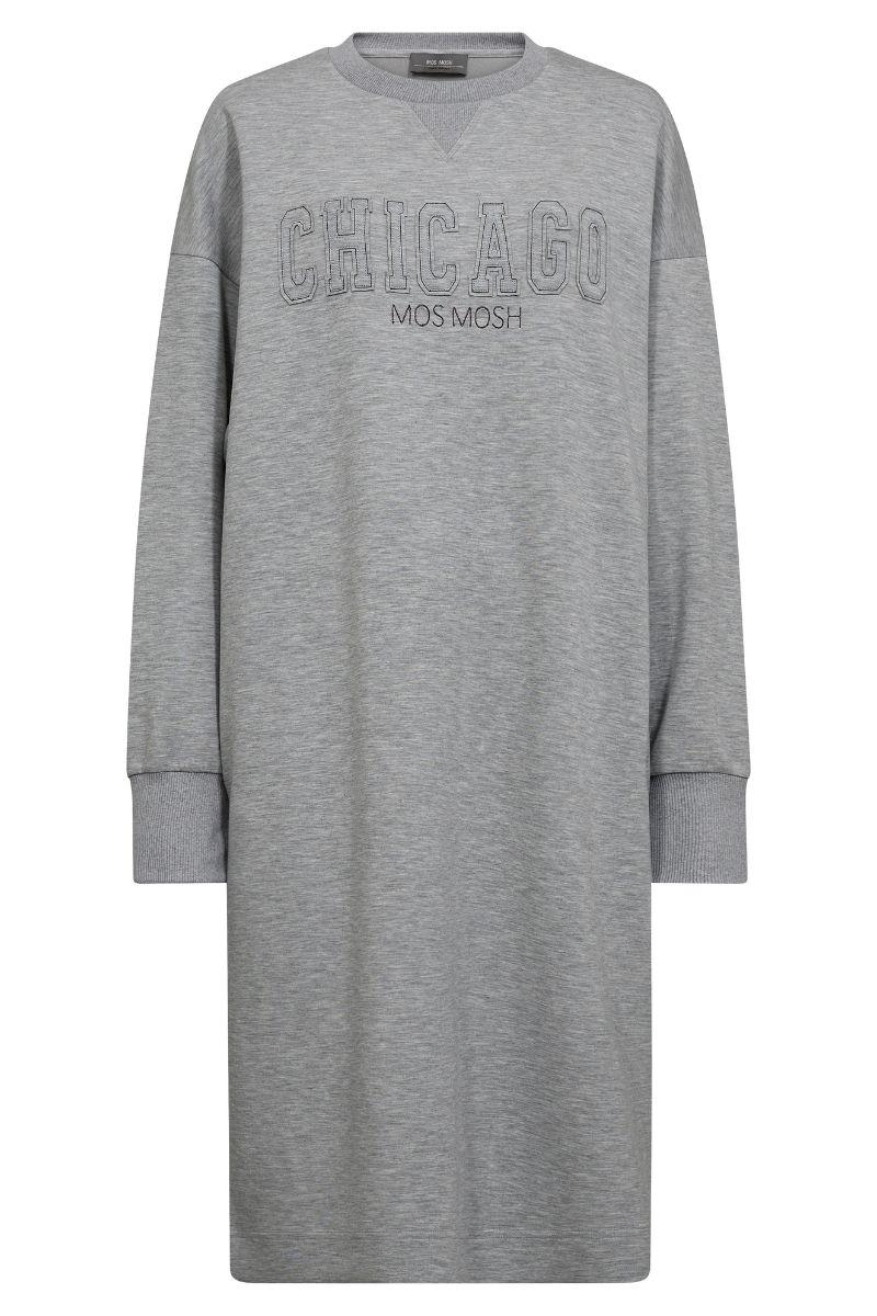 Mos Mosh - Renzi O-LS Sweatdress - Grey Melange