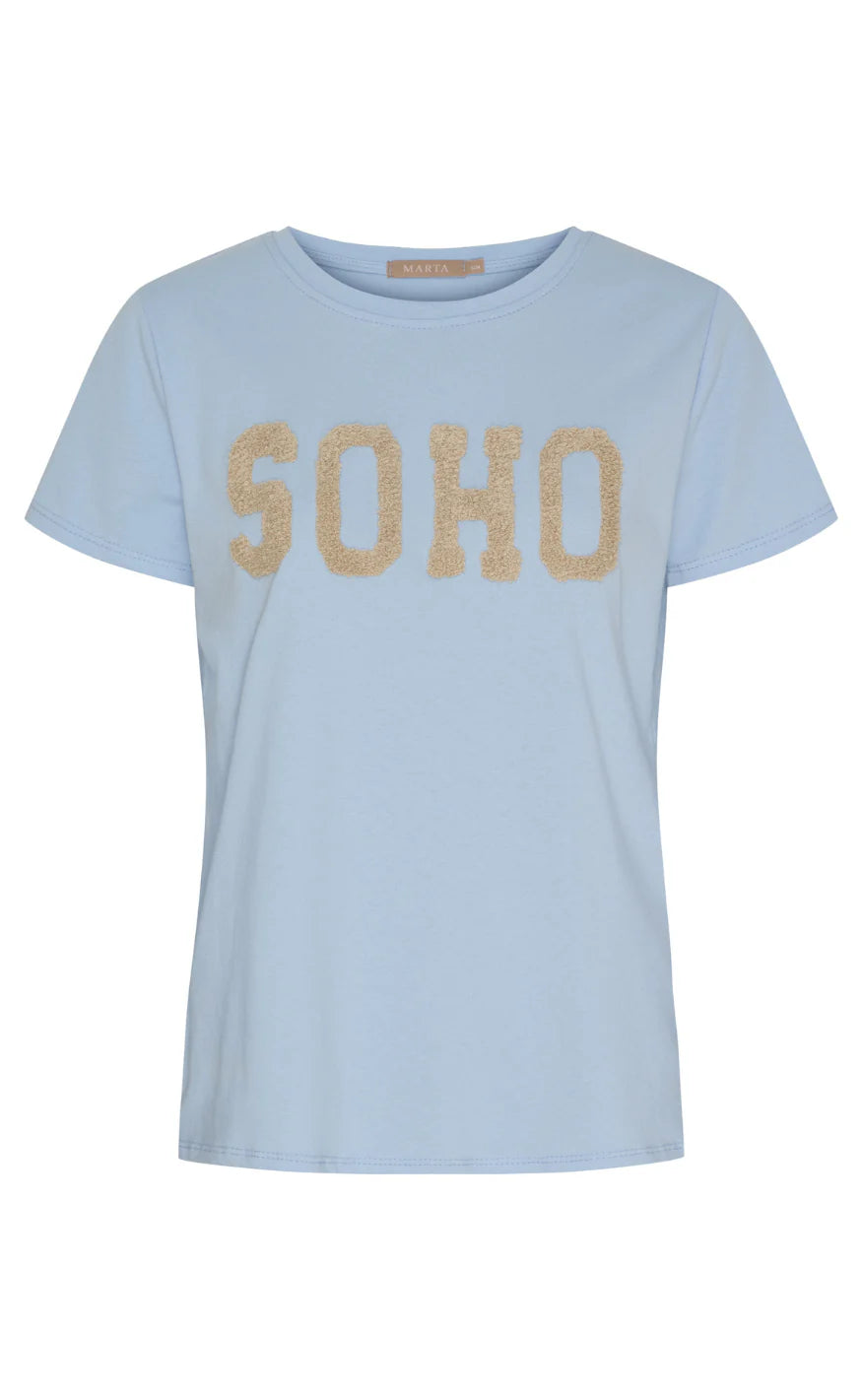 Marta - Herdis Tee - Celeste Light/ Beige