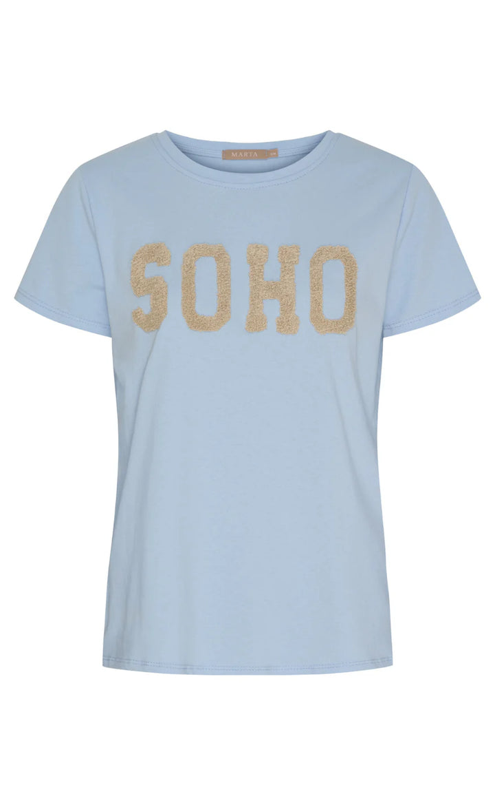 Marta - Herdis Tee - Celeste Light/ Beige