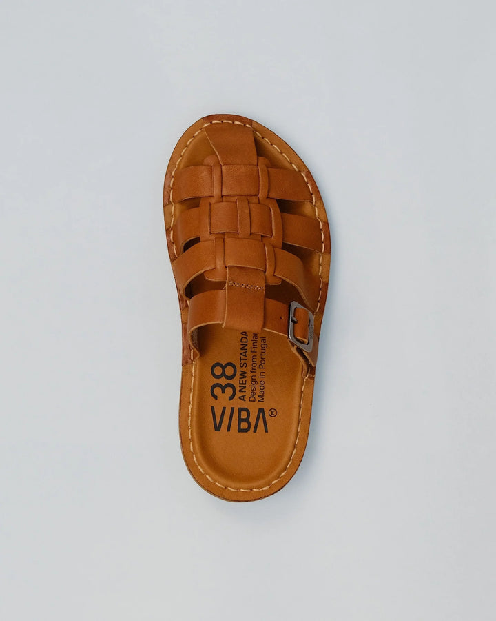 VIBAe - Amalfi Leather sandal - cognac brown