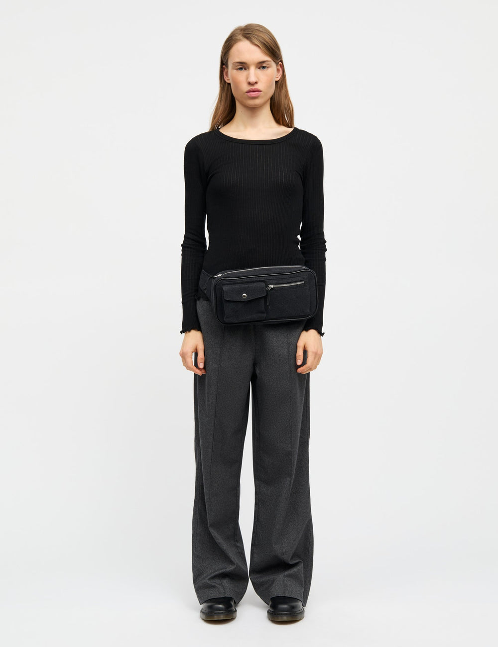 Mads Nørgaard - Pointella Troja Tee LS - Black