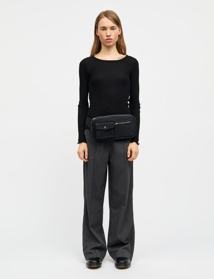 Mads Nørgaard - Pointella Troja Tee LS - Black