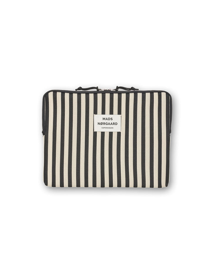 Mads Nørgaard - Knit Stripe Computer Sleeve Small - Black/White