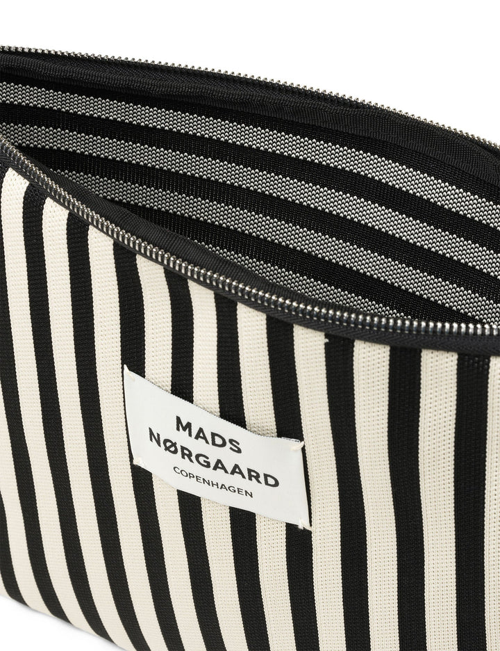 Mads Nørgaard - Knit Stripe Computer Sleeve Small - Black/White
