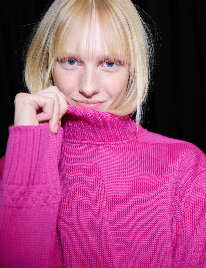 Mads Nørgaard - Wool Berthe Turtleneck Sweater - Rose Violet