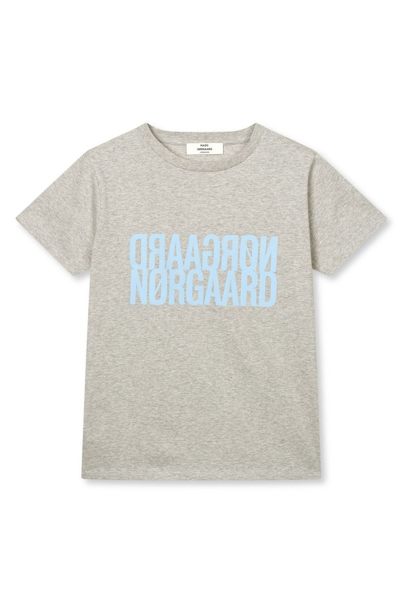 Mads Nørgaard -  T-shirt - Single Cotton Trenda P Tee - Mid Grey Melange