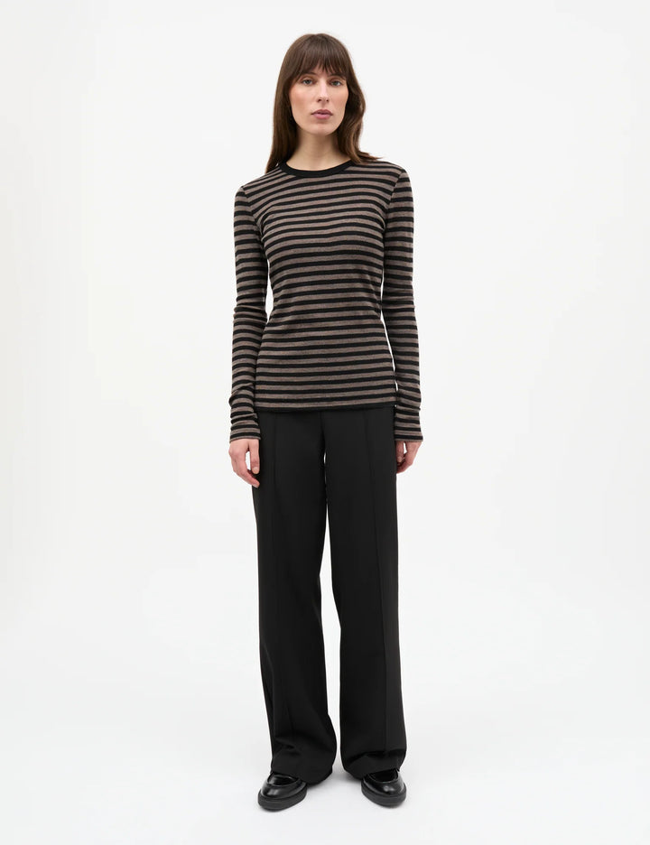 Mads Nørgaard - Fine Wool Sharon Strik - Black/Cocoa