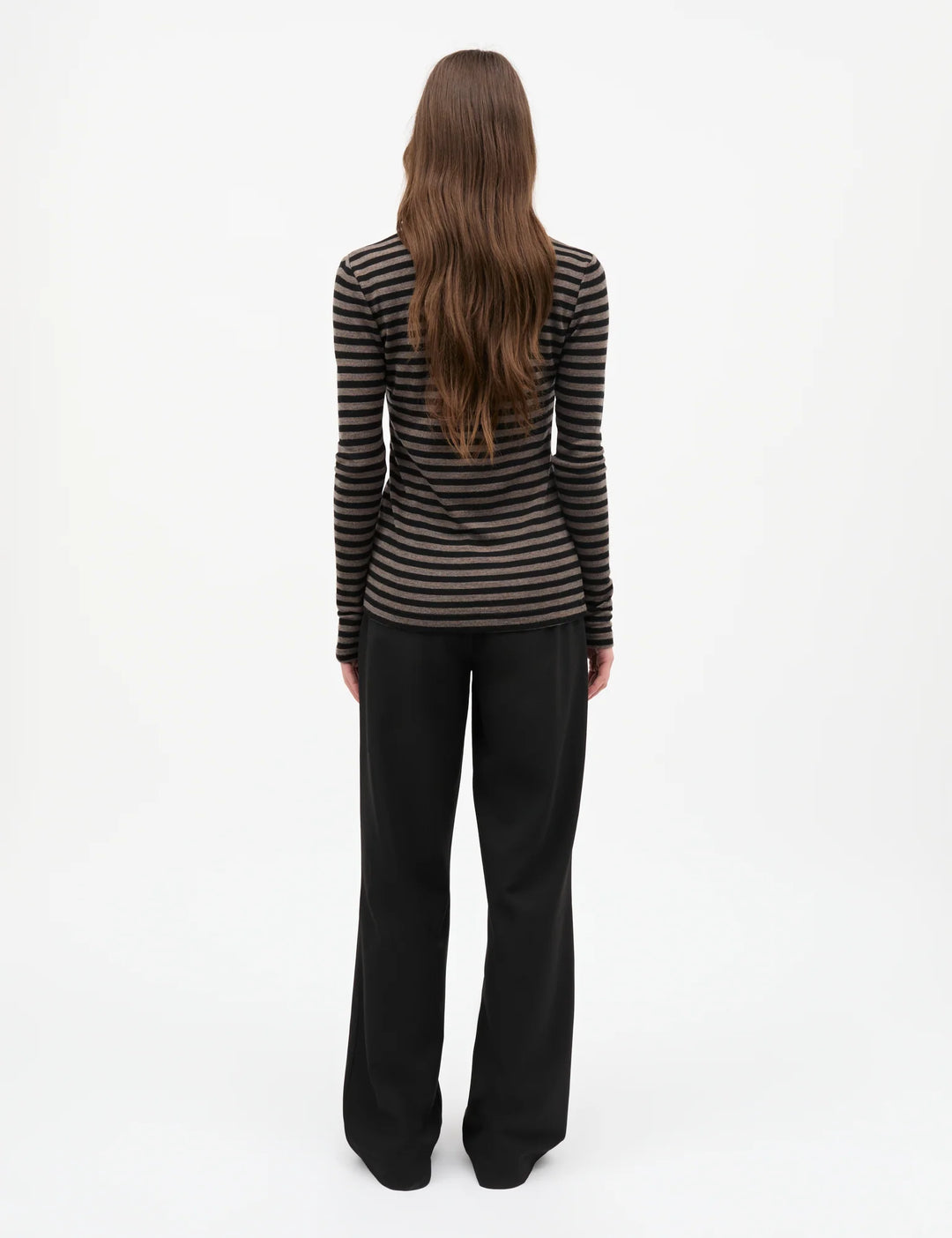 Mads Nørgaard - Fine Wool Sharon Strik - Black/Cocoa