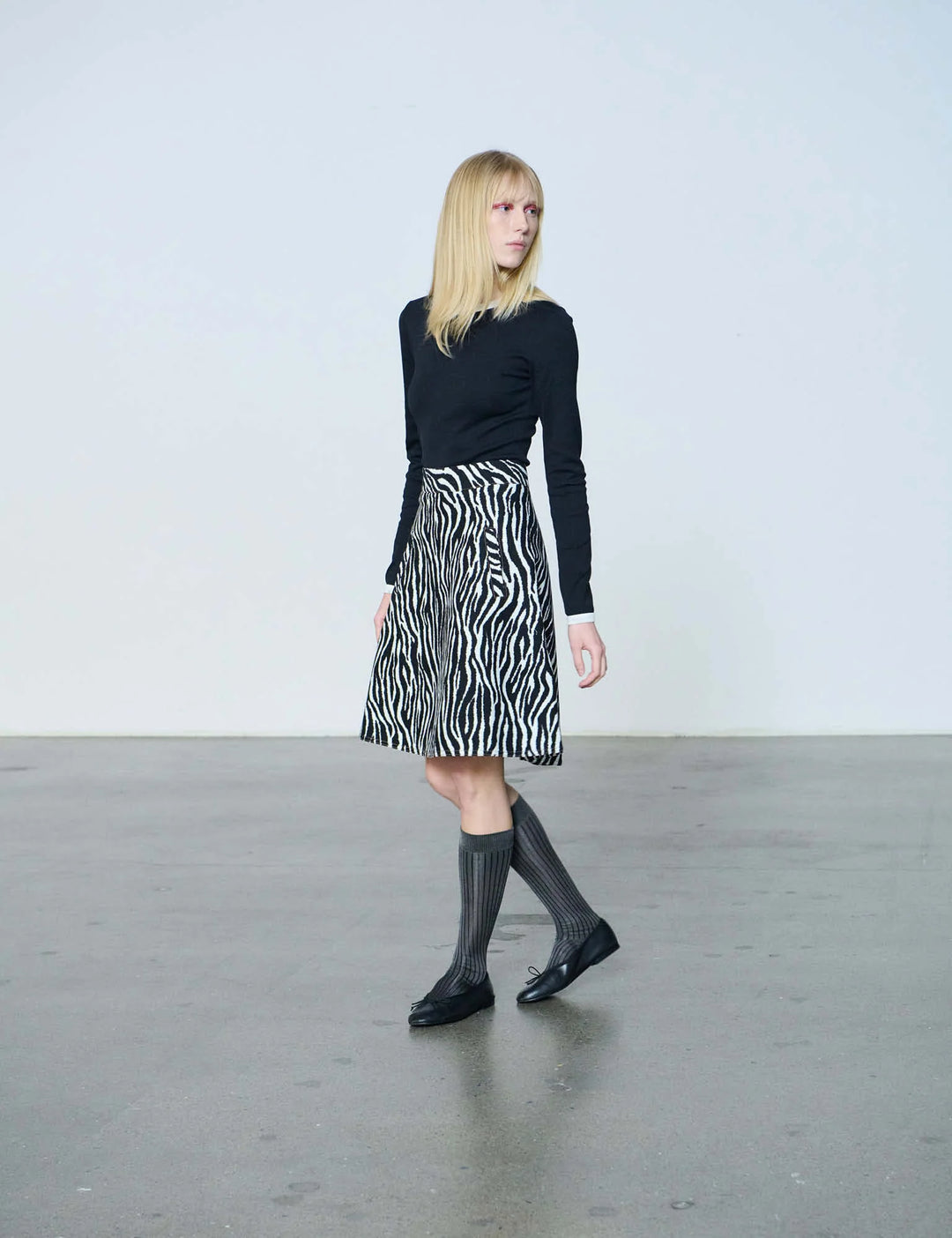 Mads Nørgaard - Grace jersey Camille Tee LS - Black/vanilla Ice