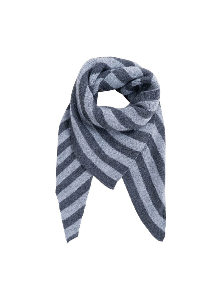 Black Colour - Bex Stripe Scarf - Onesize