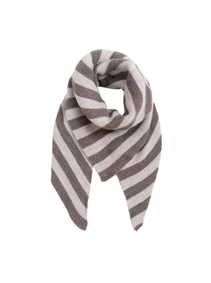 Black Colour - Bex Stripe Scarf - Onesize