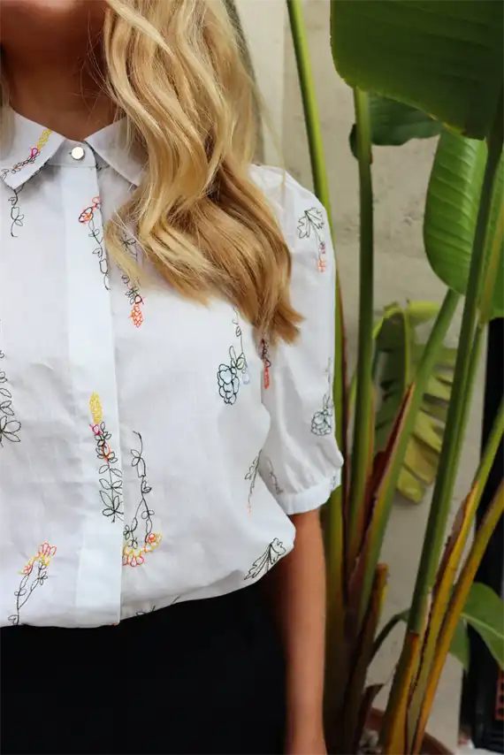 Liberte - Flora SS Blouse - Ivory Floral