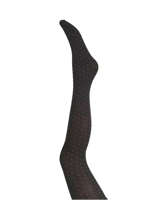 Black Colour - Anna Mini Dot - Tights - Grey - Onesize