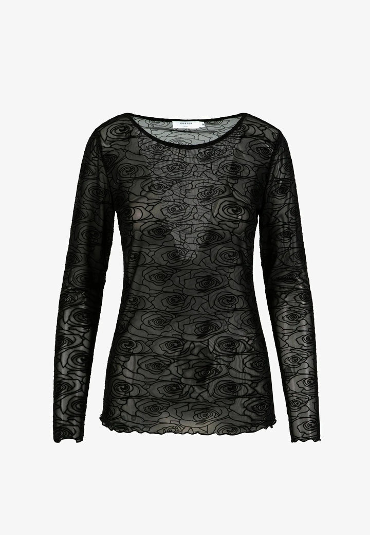 Mos Mosh - Rose Mesh Bluse - Black