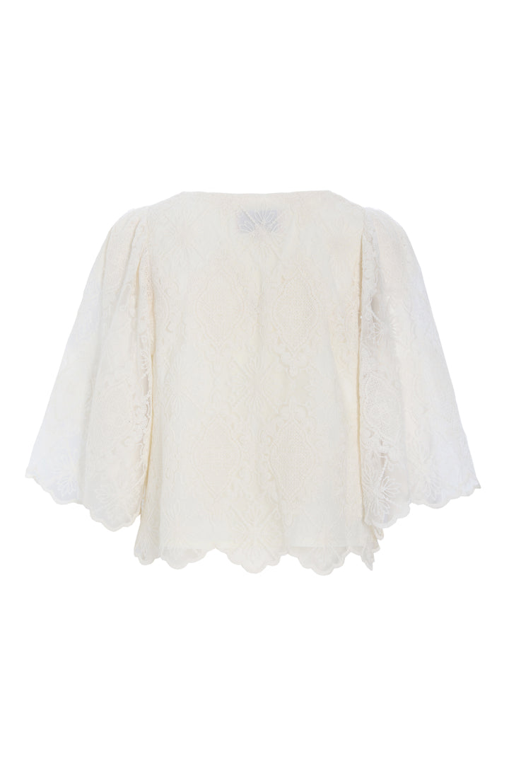 Hunkøn - Lulu lace bluse - Creme lace