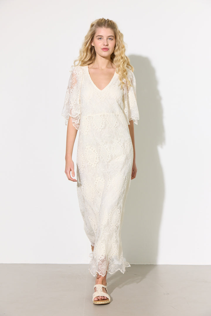 Hunkøn - Lulu Lace Kjole - Creme Lace
