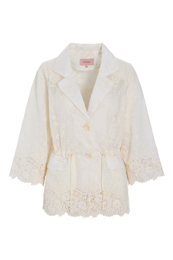 Hunkøn - Patty Lace Blazer - Cream