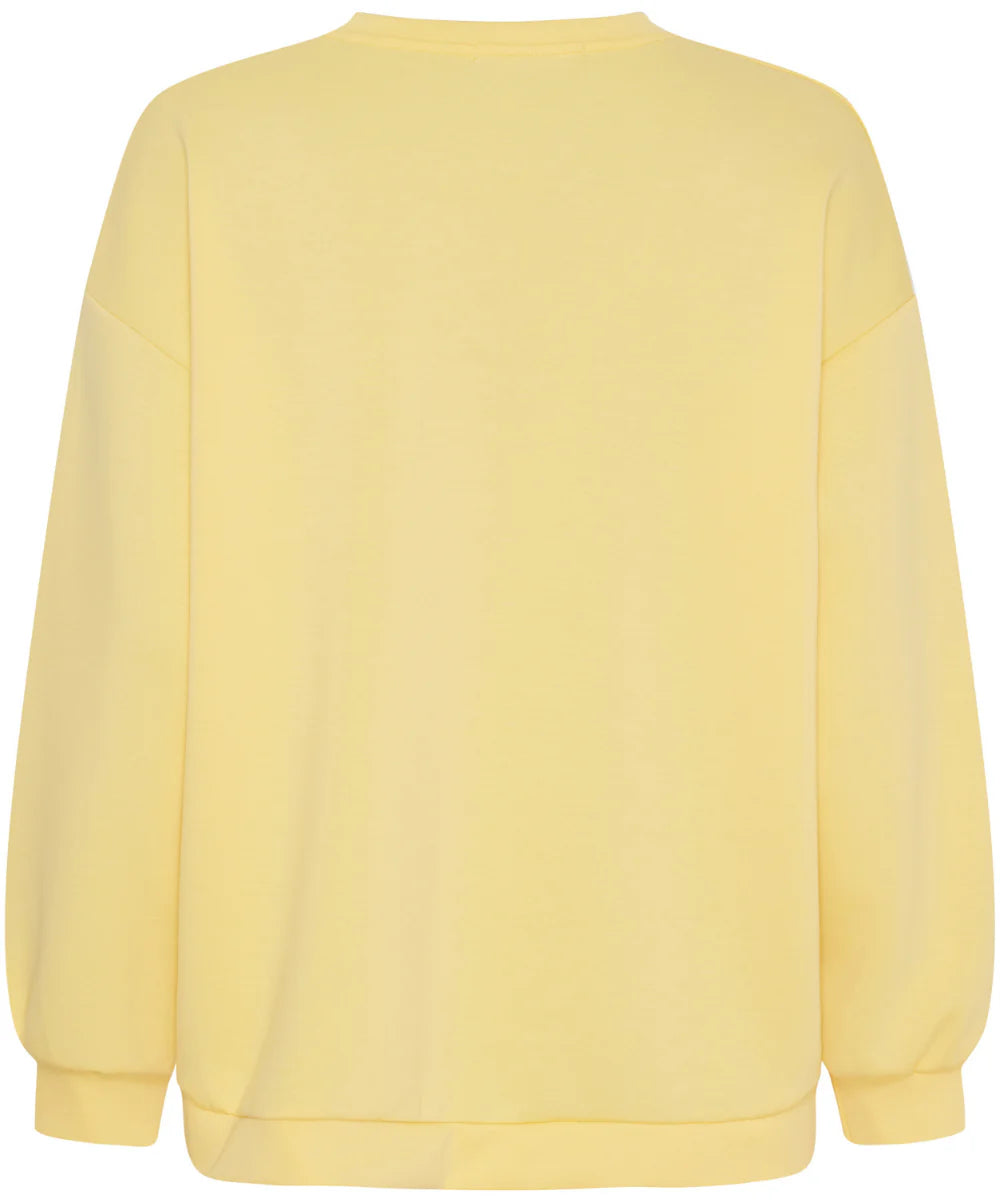 Marta - Hibiscus Sweatshirt - Yellow/Brown
