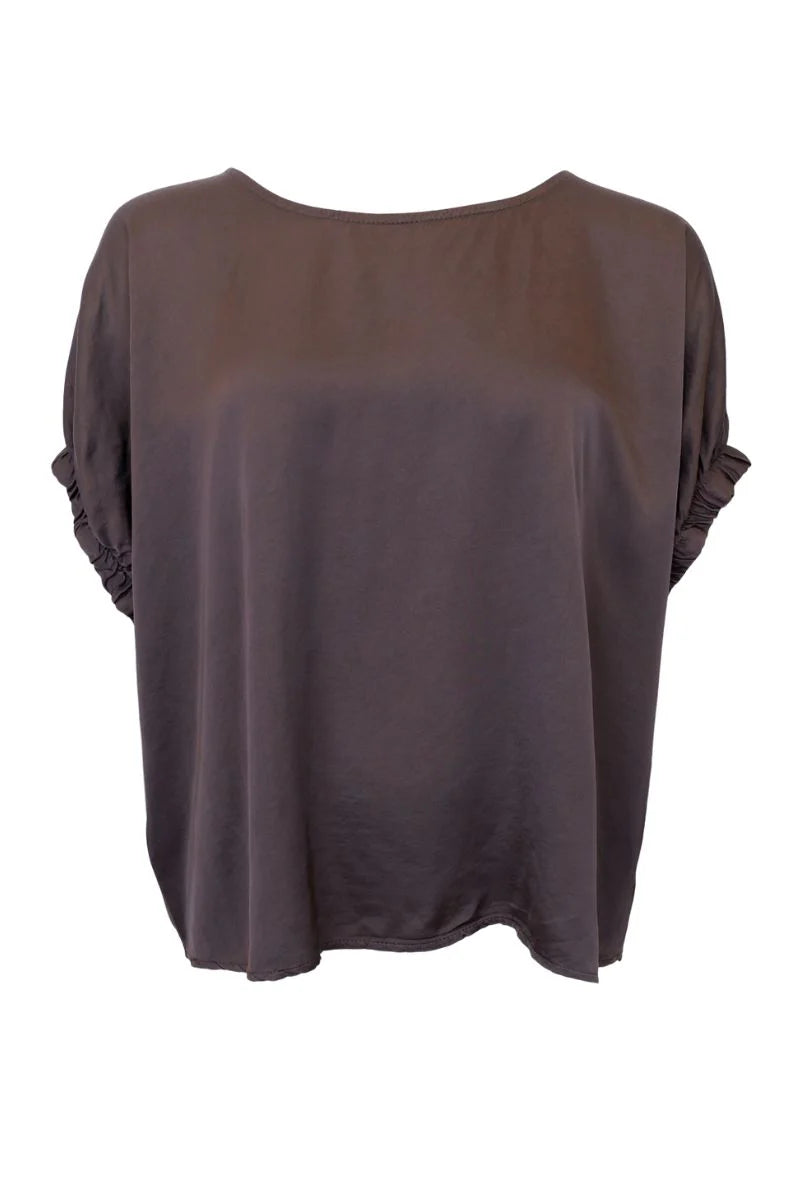 Black Colour - Mabel Blouse - Coffee - Onesize