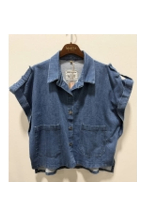 Marta - Carola Waistcoat - Medium Blue - Onesize