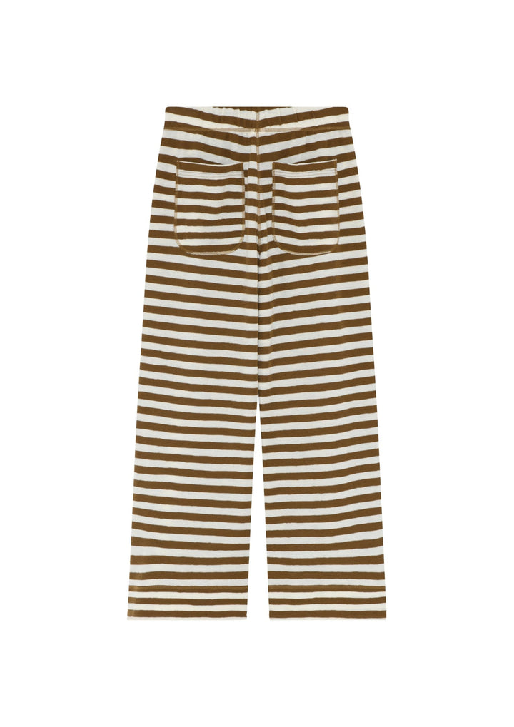 By Basics - Pants W/Pockets &amp; String - Raw White/Bronze