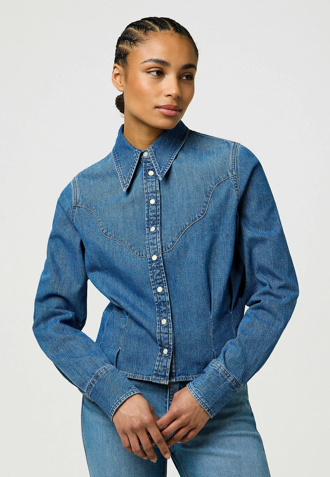 Wrangler - Femme Peplum Skjorte - Light Hand