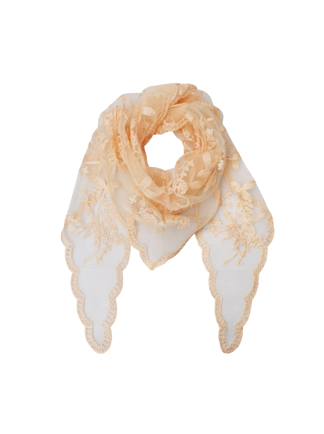 Black Colour - Miriana Triangle Lace tørklæde - Beige - One Size
