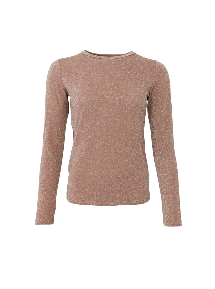 Black Colour - Faye Lurex bluse - Golden taupe