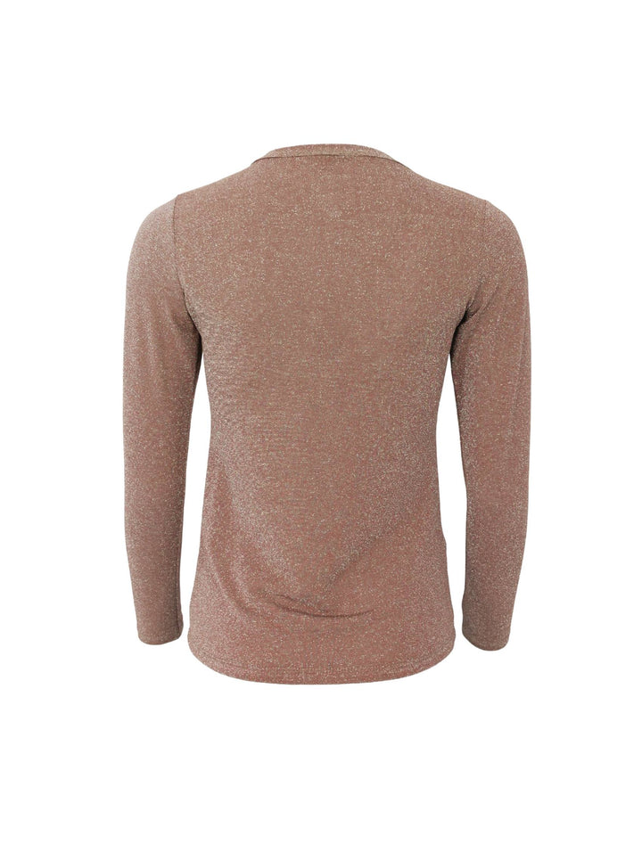 Black Colour - Faye Lurex bluse - Golden taupe