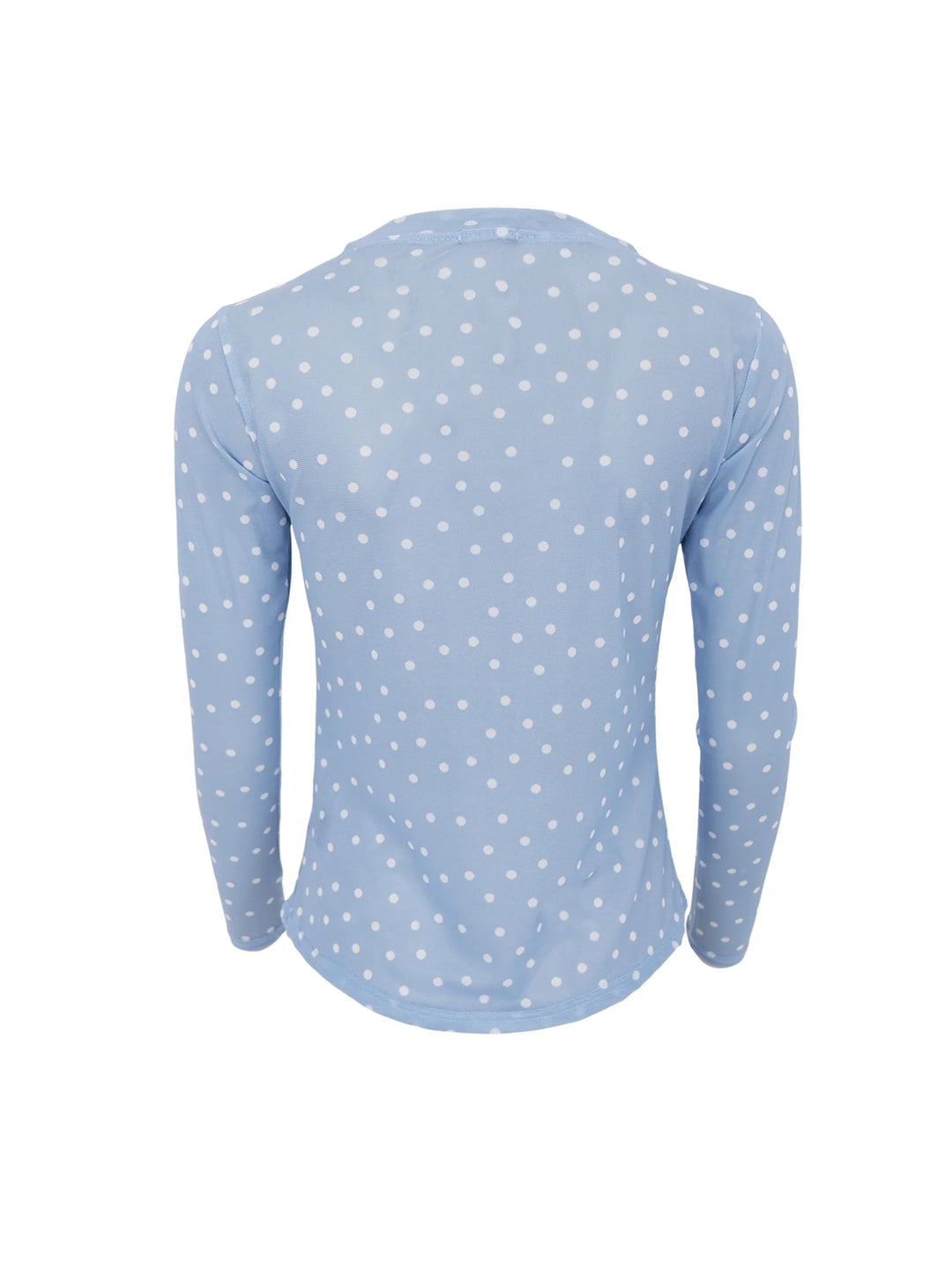 Black Colour - Annie Mesh Blouse - LT Blue Dot