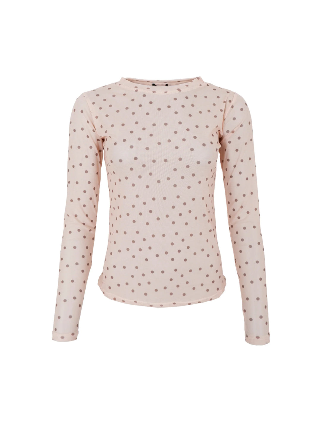 Black Colour - Annie Mesh Blouse - Powder Dot