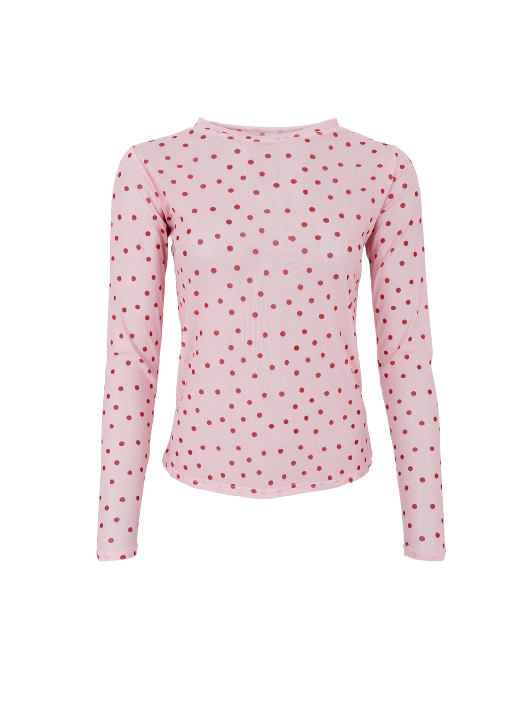 Black Colour - Annie Mesh Blouse - Rose Dot