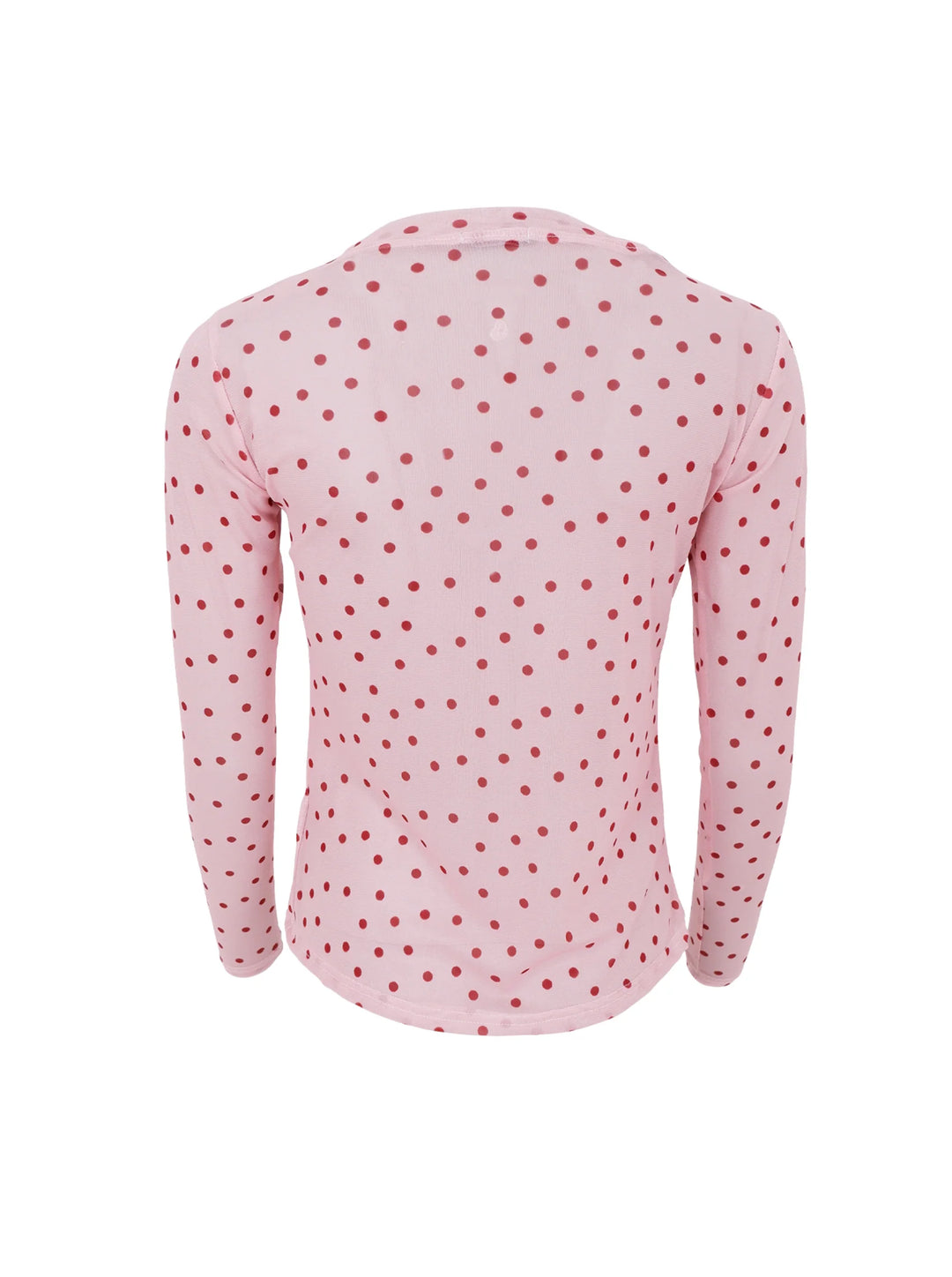 Black Colour - Annie Mesh Blouse - Rose Dot