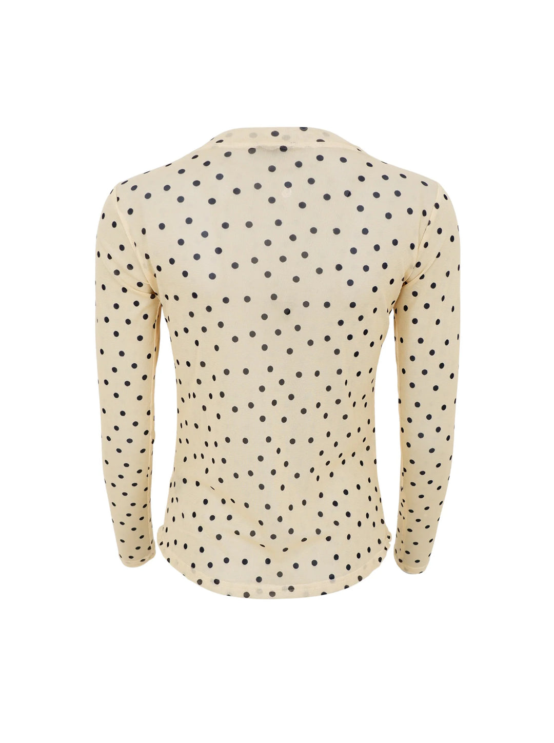 Black Colour - Annie Mesh Blouse - Yellow Dot