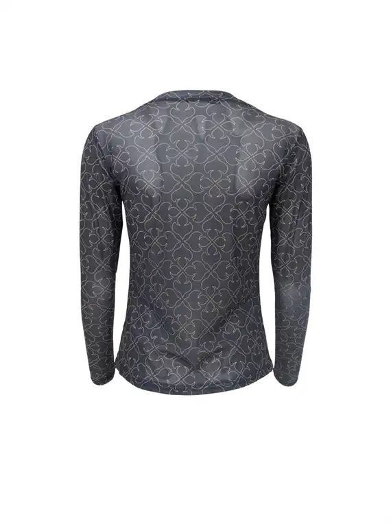 Black Colour - Annie Mesh Blouse - Black Deco