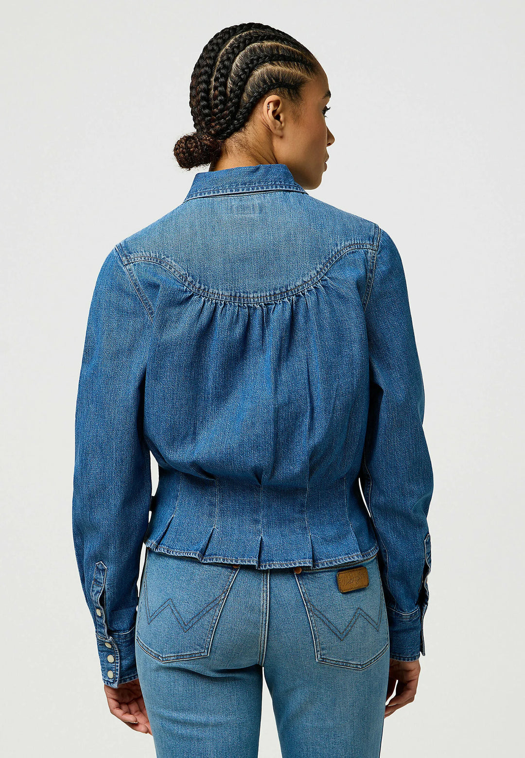 Wrangler - Femme Peplum Skjorte - Light Hand