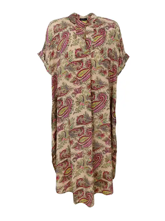 Black Colour - Luna SS Kaftan Tunic - Ruby Meadow - Onesize