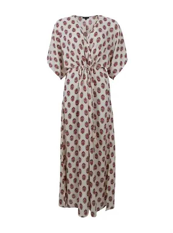 Black Colour - Stella Long V-neck Kjole - Noble Rose