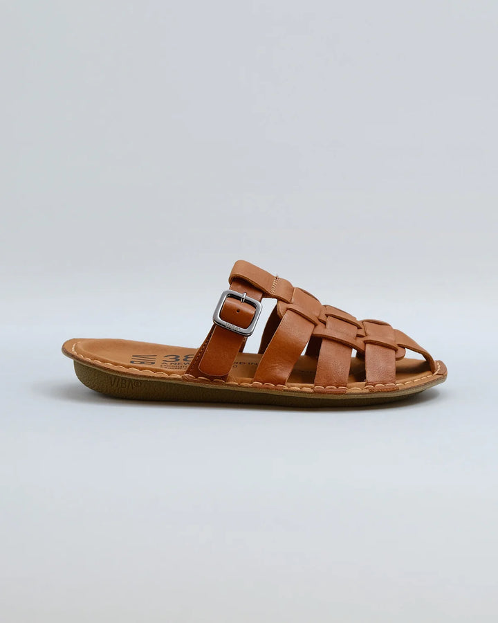 VIBAe - Amalfi Leather sandal - cognac brown