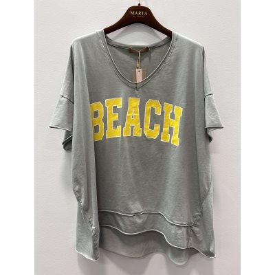 Marta - Nella T-shirt - Military/Yellow - Onesize