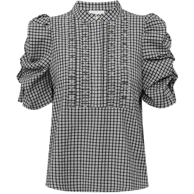Gossia - Annsofi bluse - Black checks