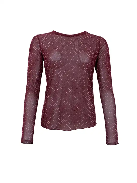 Black Colour - BCAlexis Tee - W/Stones - Plum