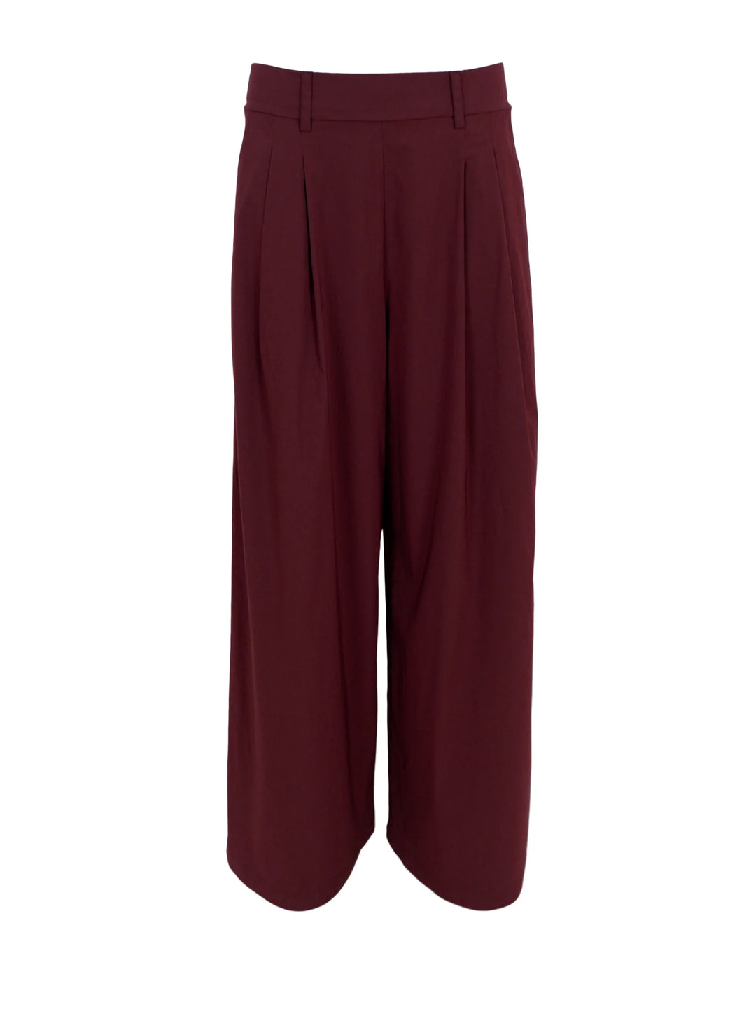 Black Colour - Davina Wide Leg Pants - Plum