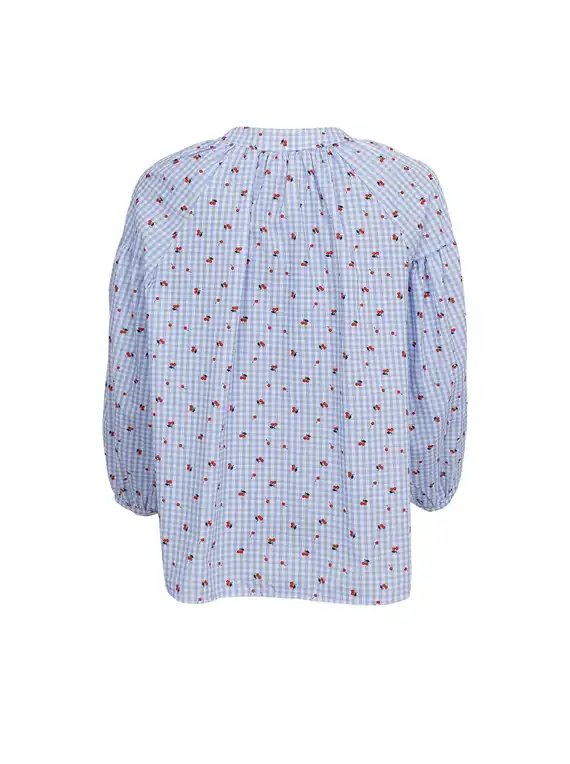 Black Colour - Witty Bluse - Blue Cherry - Onesize