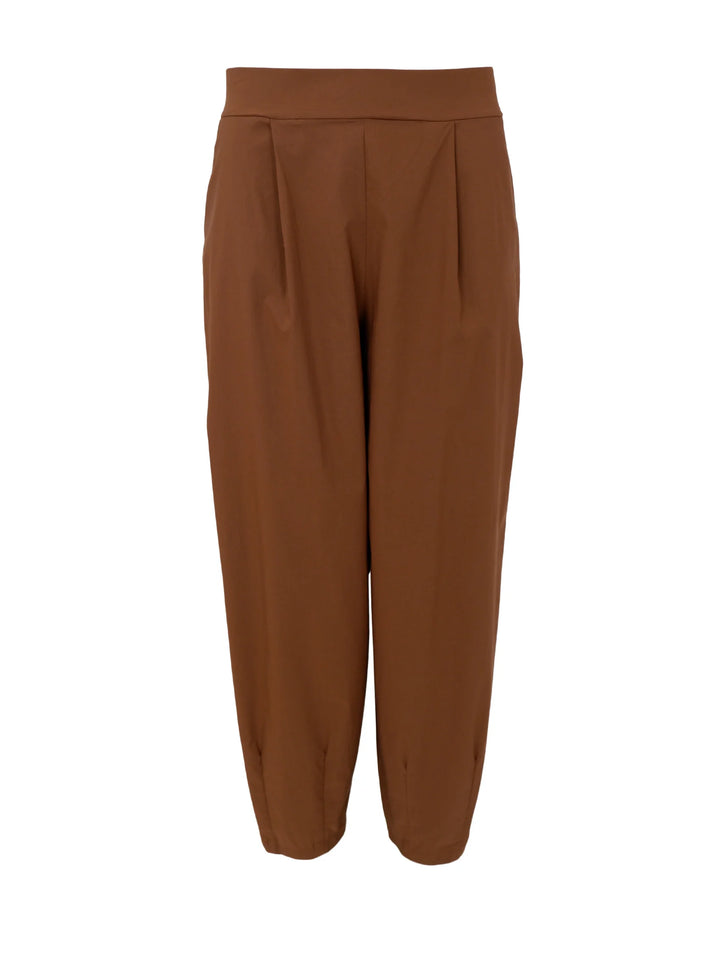Black Colour - Davina Barrel Trousers - Hazelnut Brown