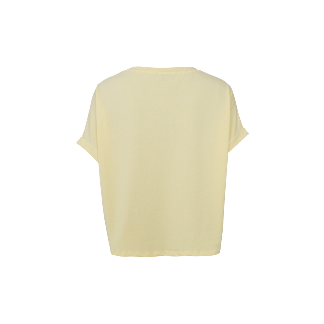 Black Colour -  May Loose bluse - Pastel Yellow