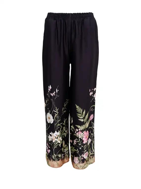 Black Colour - zennia Bukser - Black Flower