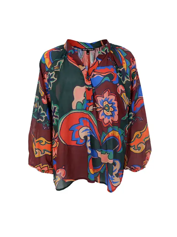Black Colour - Dee bluse - Plum - onesize