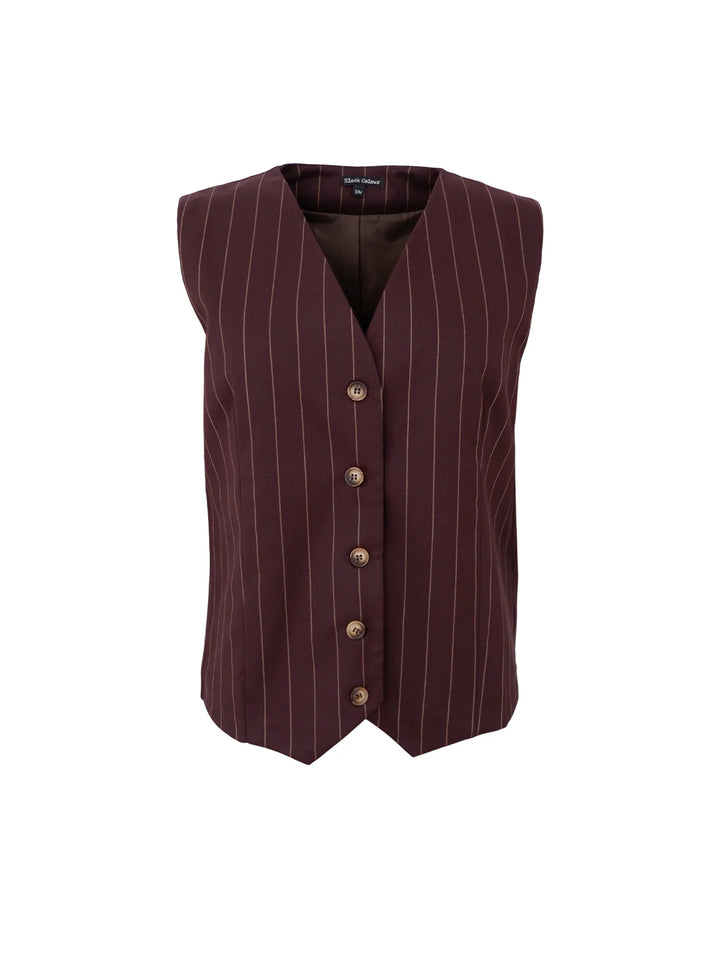 Black Colour - Oxford vest - Coffee